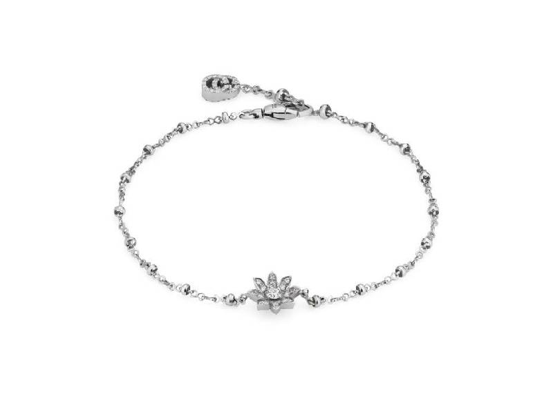 WHITE GOLD BRACELET WITH DIAMONDS FLORA GUCCI YBA581817001017